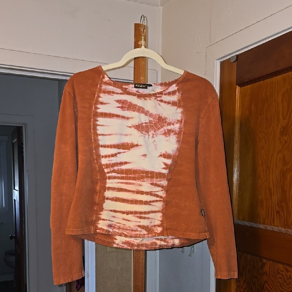 Kuhl Rust and Tie-Dye Crop Top